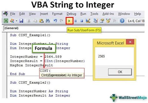 convertir string en int vba.